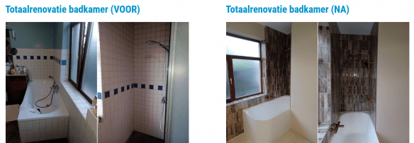 Douche renovatie Dentergem, West-Vlaanderen